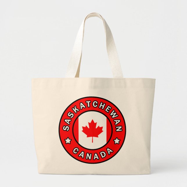 Saskatchewan Canada Large Tote Bag (Front)