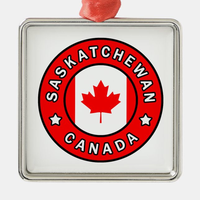 Saskatchewan Canada Metal Tree Decoration (Front)