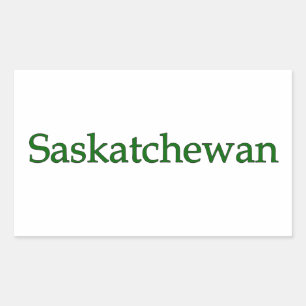 Saskatchewan Canada (text logo) Rectangular Sticker