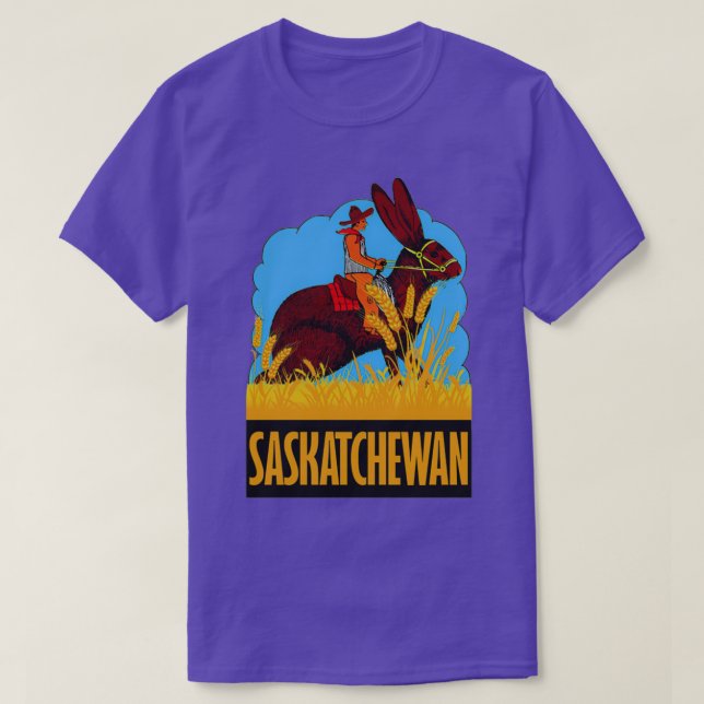 Saskatchewan Canada Vintage Travel T-Shirt (Design Front)