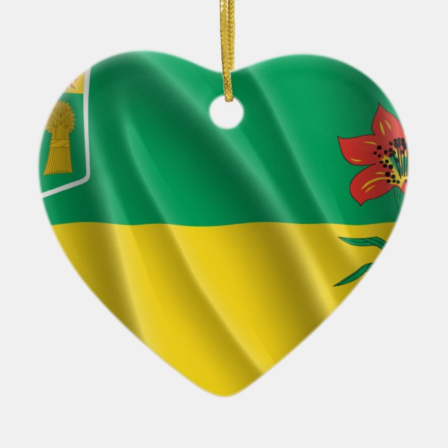 SASKATCHEWAN CERAMIC TREE DECORATION (Front)