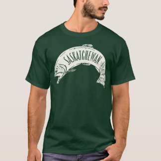 Saskatchewan Fish Wordmark Tan T-Shirt