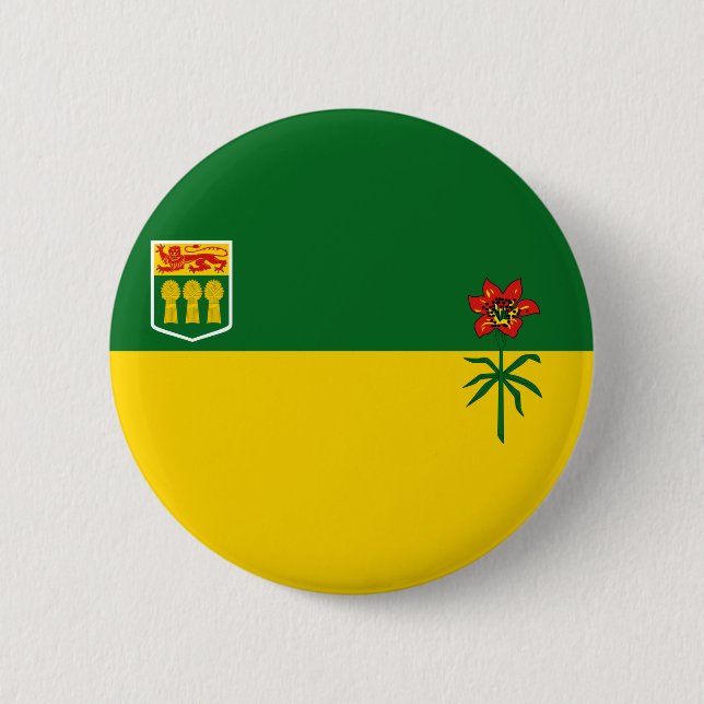 Saskatchewan Flag 6 Cm Round Badge (Front)