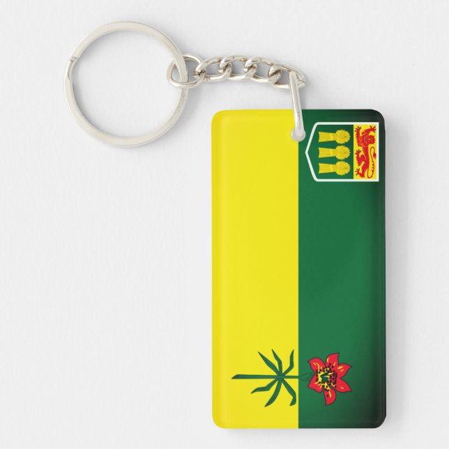 Saskatchewan Flag (CANADA) Key Ring (Front)