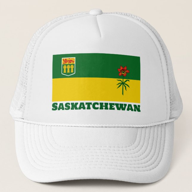 Saskatchewan Flag (CANADA) Trucker Hat (Front)
