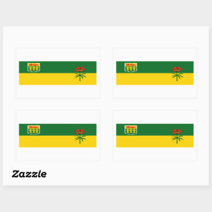 Saskatchewan Flags Graphic Rectangular Sticker