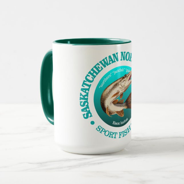 Saskatchewan Pike Fishing Mug (Front Left)