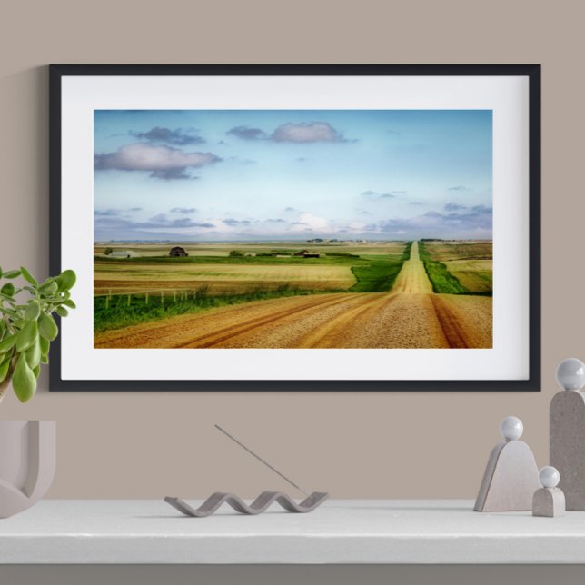 Saskatchewan Prairie Road Photo Print (Creator Uploaded)