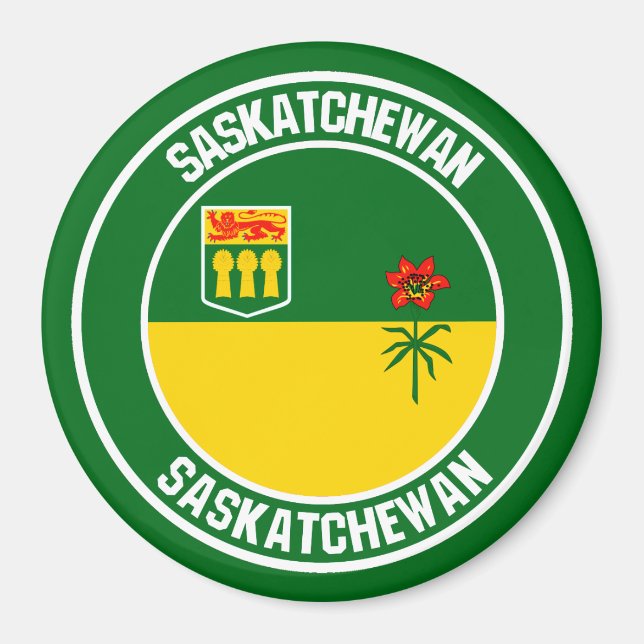 Saskatchewan Round Emblem Magnet (Front)