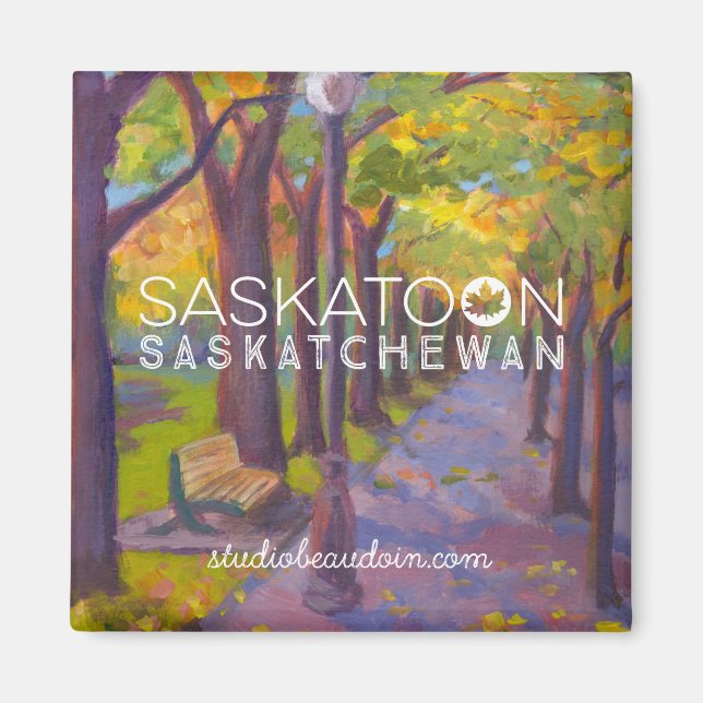 Saskatoon Autumn Walk—Fridge Magnet (Front)