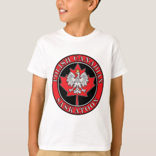 Saskatoon Round Polish Canadian Leaf T-Shirt