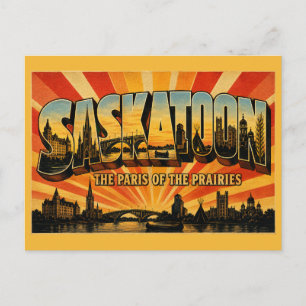 Saskatoon Saskatchewan Paris of the Prairies Postcard
