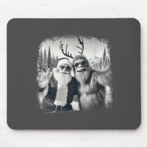 Sasquatch 67 Christmas Tree Funny Santa Bigfoot Mouse Pad