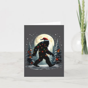 Sasquatch 67 Santa Bigfoot Christmas Tree Funny  Card