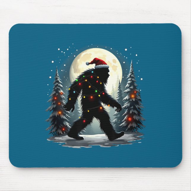 Sasquatch 67 Santa Bigfoot Christmas Tree Funny  Mouse Pad (Front)