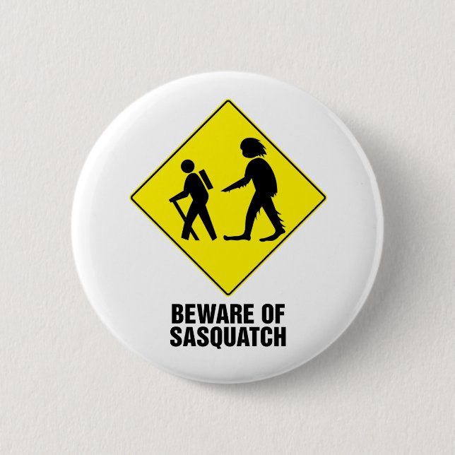 Sasquatch 6 Cm Round Badge (Front)