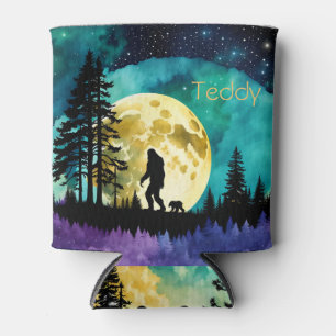 Sasquatch and Bear on the mountain *personalise* Can Cooler