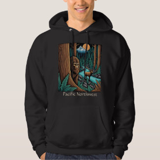 Sasquatch and Elk Pacific Northwest Hoodie