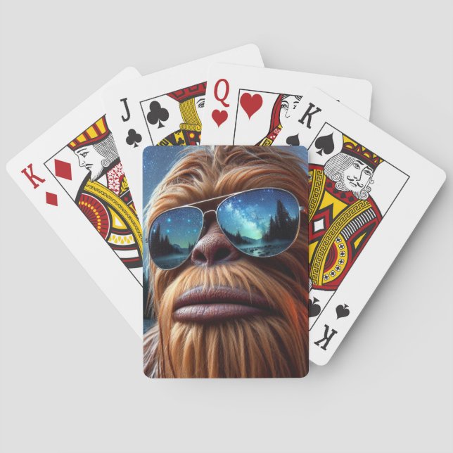 Sasquatch and Stars Playing Cards (Back)