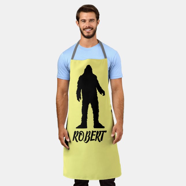 SASQUATCH BIGFOOT CUSTOM DAD KITCHEN APRON (Worn)