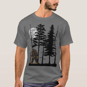 Sasquatch Bigfoot In The Forest Halloween T-Shirt