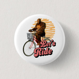 Sasquatch Bike Ride Forest Adventure 3 Cm Round Badge