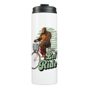 Sasquatch Bike Ride Forest Adventure Thermal Tumbler