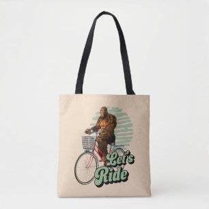 Sasquatch Bike Ride Forest Adventure Tote Bag