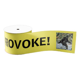 Sasquatch caution tape grosgrain ribbon