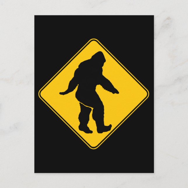 Sasquatch crossing postcard (Front)
