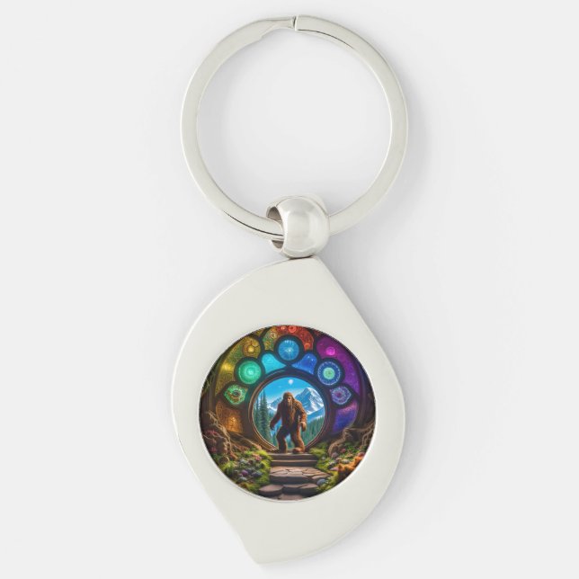 Sasquatch Dimensional Portal Key Ring (Front)