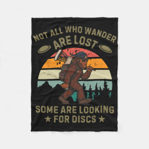 Sasquatch Disc Golfer Funny Disc Golf _2  Fleece Blanket