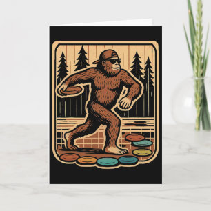 Sasquatch Disc Golfer Funny Disc Golf  Card