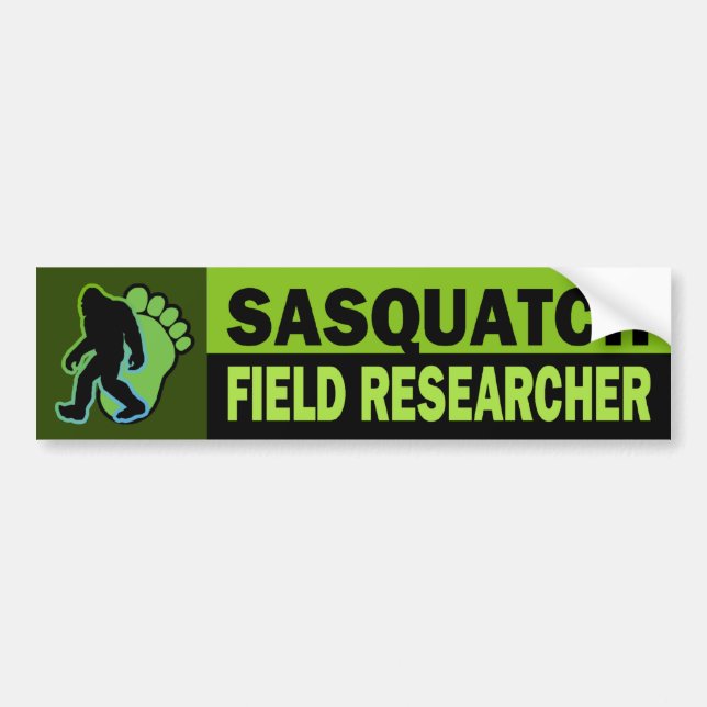 Sasquatch Field Researcher Bumper Sticker (Front)