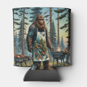 Sasquatch Fish Grillmaster Dad Can Cooler