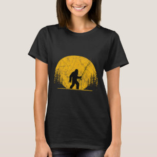 Sasquatch Fly Fishing Vintage Trout Fisherman Funn T-Shirt