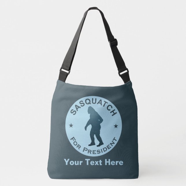Sasquatch For President Crossbody Bag (Front)