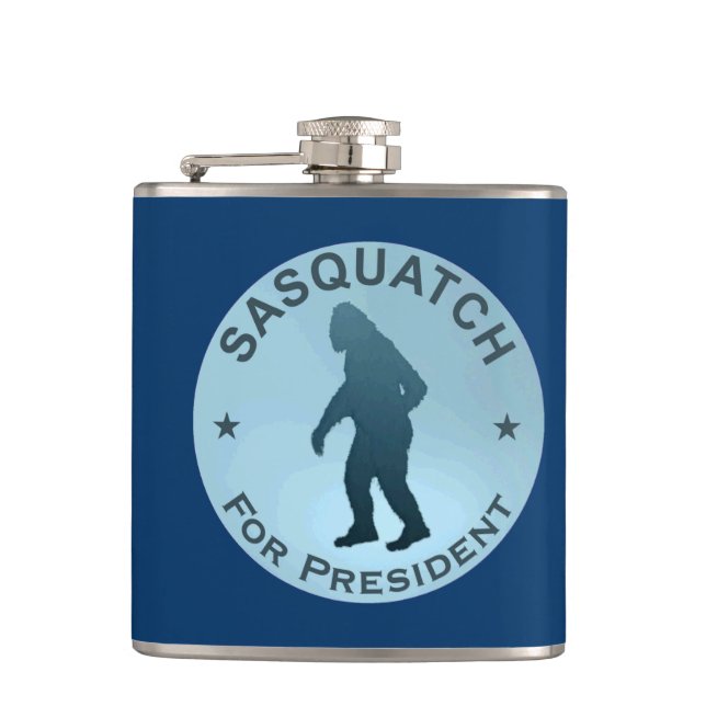 Sasquatch For President Hip Flask (Front)