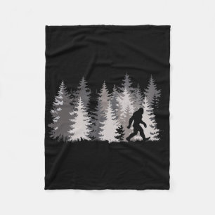 Sasquatch Forest Legend Nature Fleece Blanket