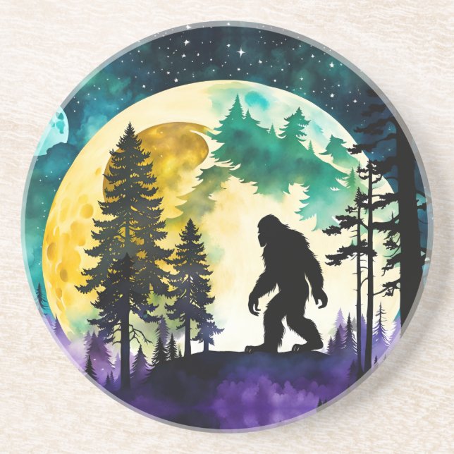 Sasquatch Full moon Coaster (Front)