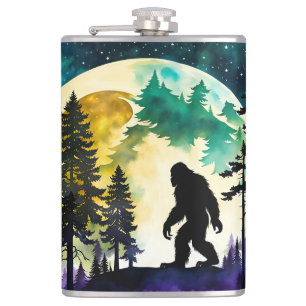 Sasquatch Full moon Hip Flask