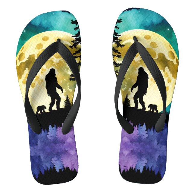 Sasquatch Full moon  Jandals (Footbed)