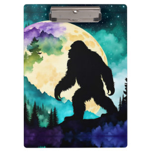 Sasquatch Full moon on the Mountain II Clipboard