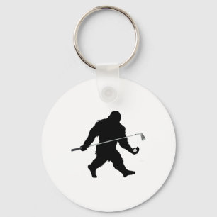 Sasquatch Golf Club And Ball Funny Golfer Gift Ide Key Ring