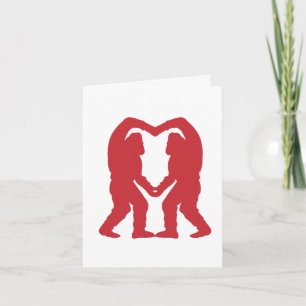 Sasquatch Heart Silhouette Thank You Card