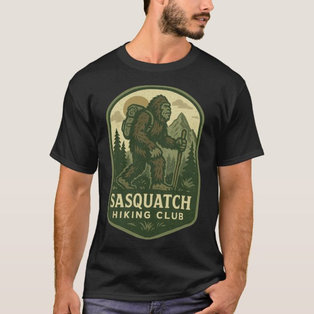 Sasquatch Hiking Club family girl T-Shirt (Front)