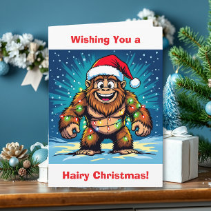 Sasquatch  Humor and Pun Personalized Christmas Card