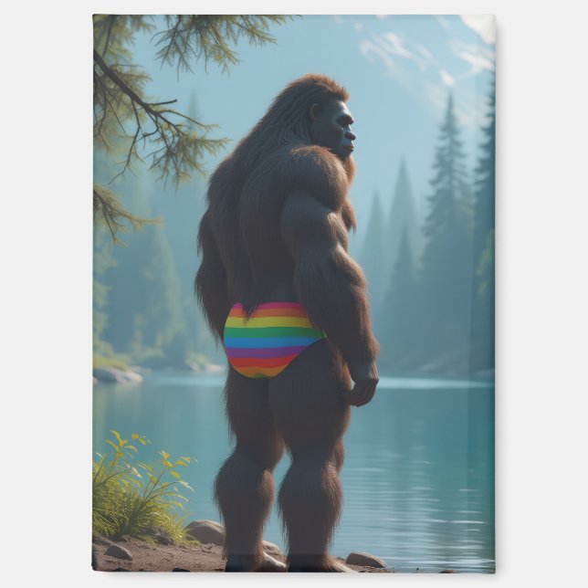 Sasquatch in bloom magnet (Front)
