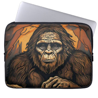 Sasquatch in Cave Laptop Sleeve