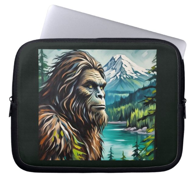 Sasquatch in Mountains Laptop Sleeve (Front)